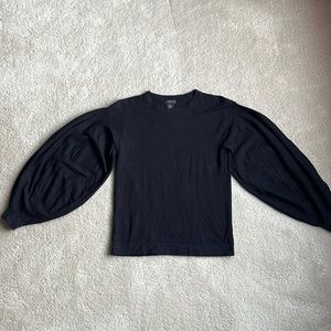 Ann Taylor Black Balloon sleeve sweater